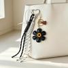 Yogodlns Creative Vintage Flower Heart Keychain Sunflower Decoration PU Pendant Woven Lanyards Bag Ornament Bags