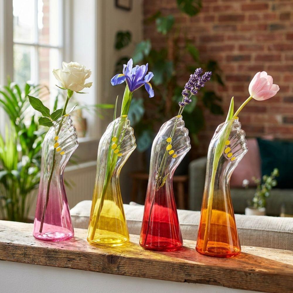 Handmade Hydroponic Glass Vase Transparent Flower Arrangement Vase Flower Holder Living Room