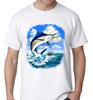 Marlin Fish Fishing Boat Saltwater Fish Ocean Reels Tackle White T-shirt