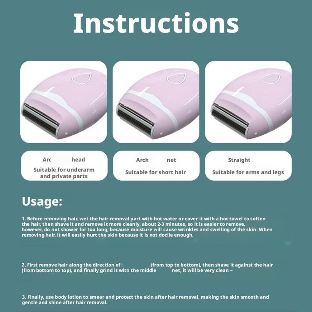Small Hair Removal Machine Trimmer For Women Painless Knife Tip Waterproof Arm Leg Washable Armpit Black Spots Body Care Device