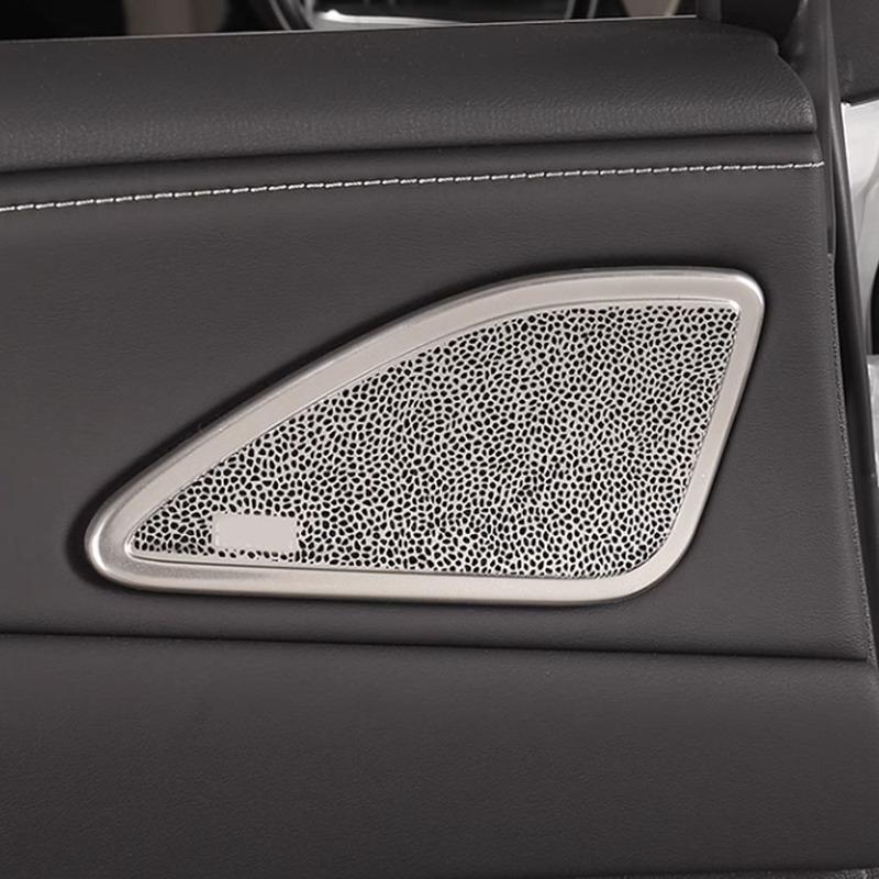 Stainless Steel Rear Door Panel Horn Speaker Cover For Lexus RX 350 350h 450h+ 500h   2024 Trim 2Pcs Round Accessories