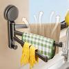 3-Bar Towel Rack No Need To Drill Bath Towel Rack Quality Rotating Towel Hanger  Kitchen