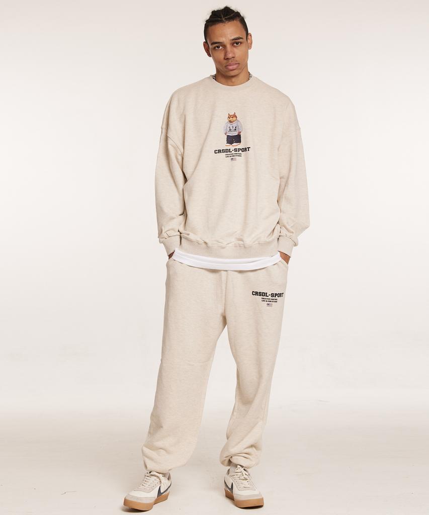 CREAM SODA LAB Crsdel Sports Jogger Pants Oatmeal
