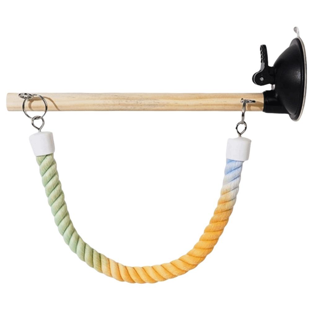 Bite Resistant Parrot Climbing Perch Suction Cup Hanging Bird Swing Bird Swing Toy  Bird Cages