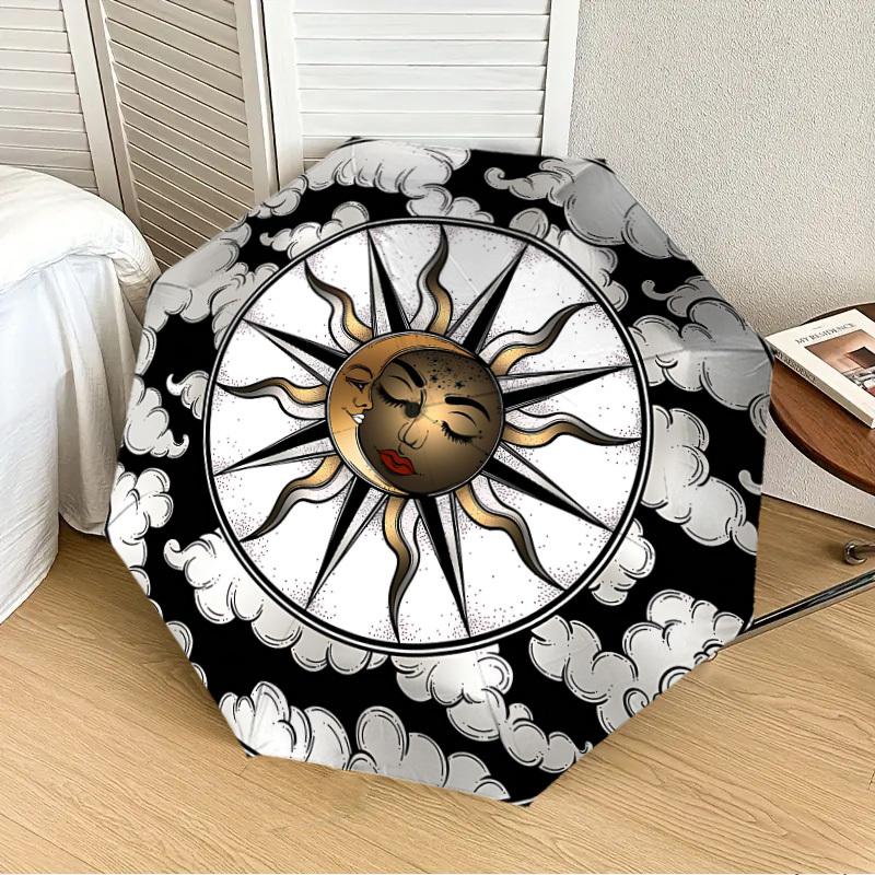 

1pc Sun Compass Automatic Folding Umbrella, 8-Rib Durable Frame, Durable Foldable Design - Elegant Gift for Commute yy251210060
