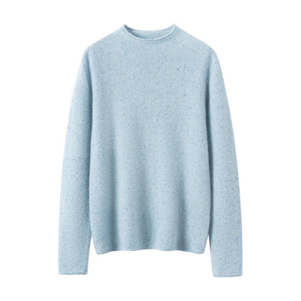 Women's 100% Pure Cashmere Half-High Neck Knitwear: Autumn/Winter Pullover Sweater in Gentle Style
