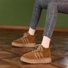 Autumn leather women's thick-soled lace-up thick-soled soft-soled velvet casual shoes