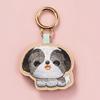 PU Leather Cartoon Animal Pendant Dog Car Keyring Embroidery Rabbit Keychain  Backpack Decoration
