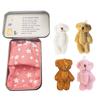Little Pocket Plush Bear Stuffed Tiny Bear Animal In A Tin Inspirational Little Pocket Bear with Sleeping Quilt for Sympathy Christmas Birthday Gift