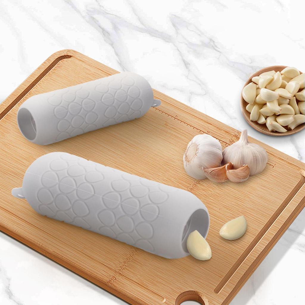 Garlic Peeler Skin Remover Roller Keeper Easy Quick To Peeled Garlic Cloves with Silicone Tube Roller Garlic Peeling