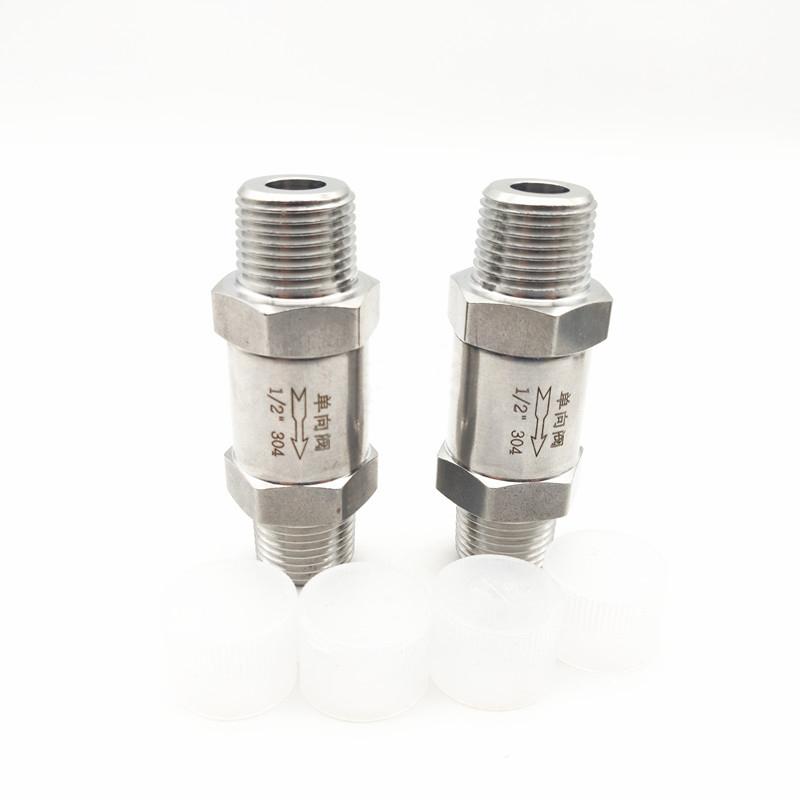304 Edelstahl Rückschlagventil 1/8" 1/4" 1/2" Sechskant Außengewinde Rückschlagventil