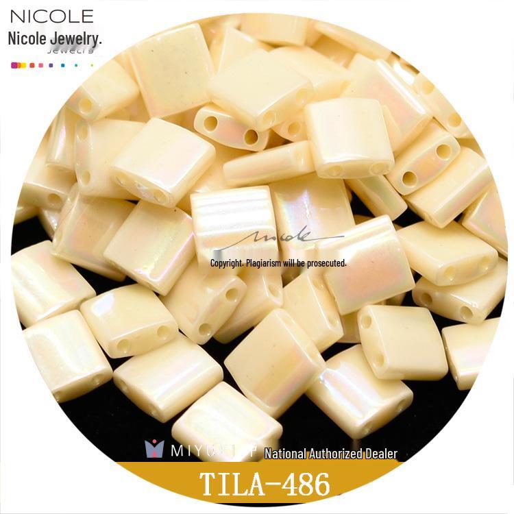 

TILA Miyuki Квадратные бусины с двумя отверстиями: 15 Однотонных Блестящих Цветов, Упаковка 10 г