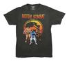 Mortal Kombat New Adult T-Shirt - Trio of Fighters Below Classic Logo