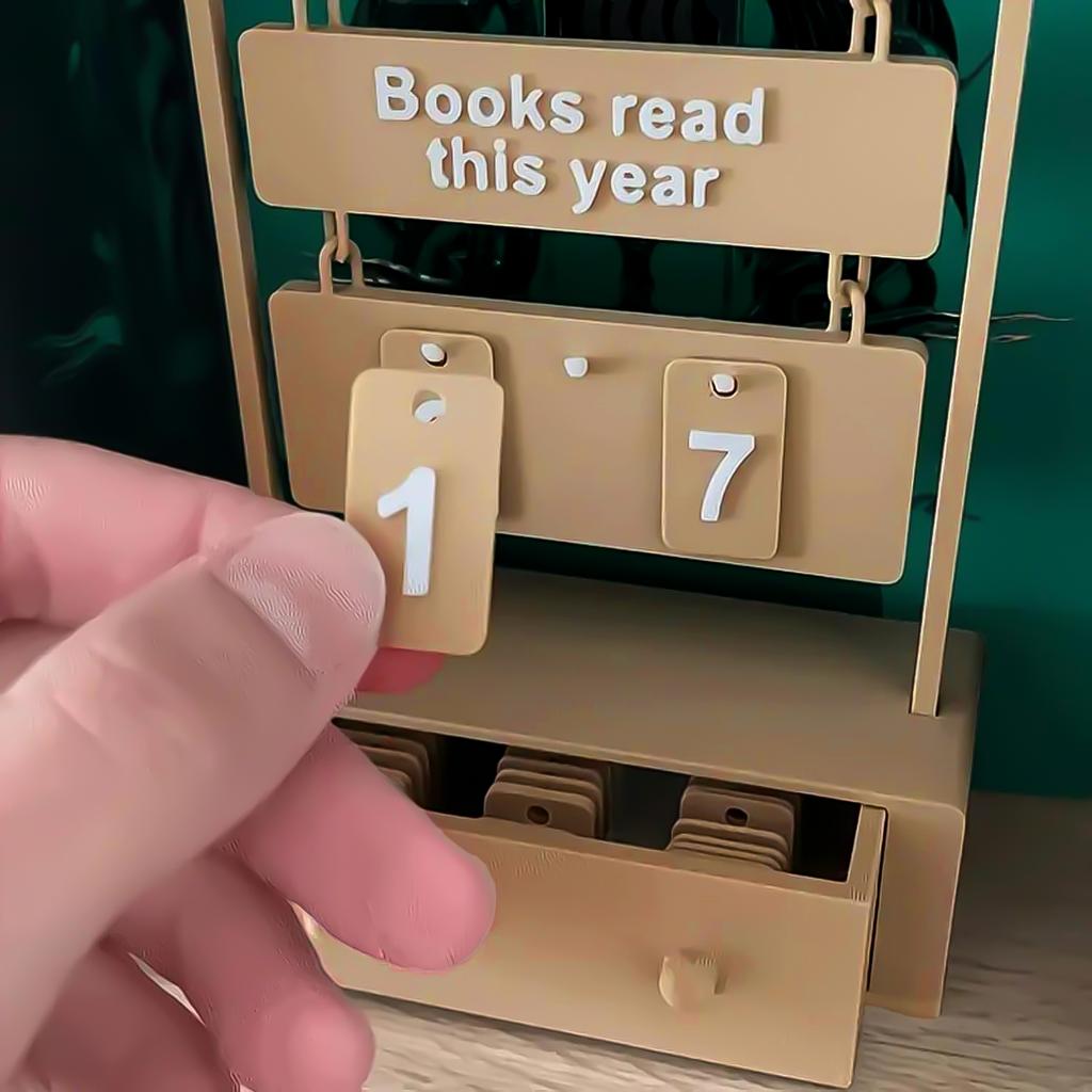 Hanging Book Counter with 30 Number Tags Counting Tool for Shelf Storage Organization Compact Size for Home Office Library Use