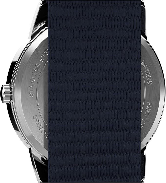 TIMEX Easy Reader TW2U85000 Zegarek Kwarcowy Niebieska Tarcza Czarny Skórzany Męski Japonia Oryginalny