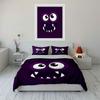 "Purple Monster Decor Set" Bedding Set with 1 Duvet Cover 2 Pillowcases Single Double King Queen, Gift