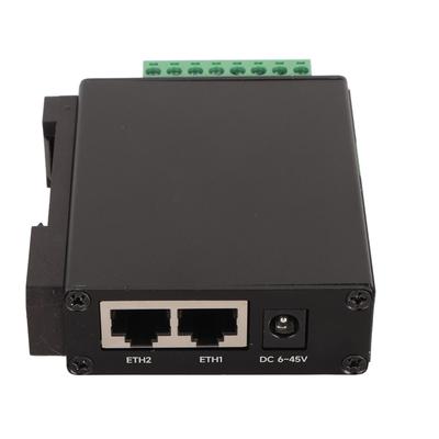 RS485 To RJ45 Ethernet Serial Server Dual Channel Rail Mount 1200 To 115200bps RS232 To RJ45