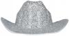 Shiny Silver Cowboy Hat with Crystals and Sequins for a Hen' Ball