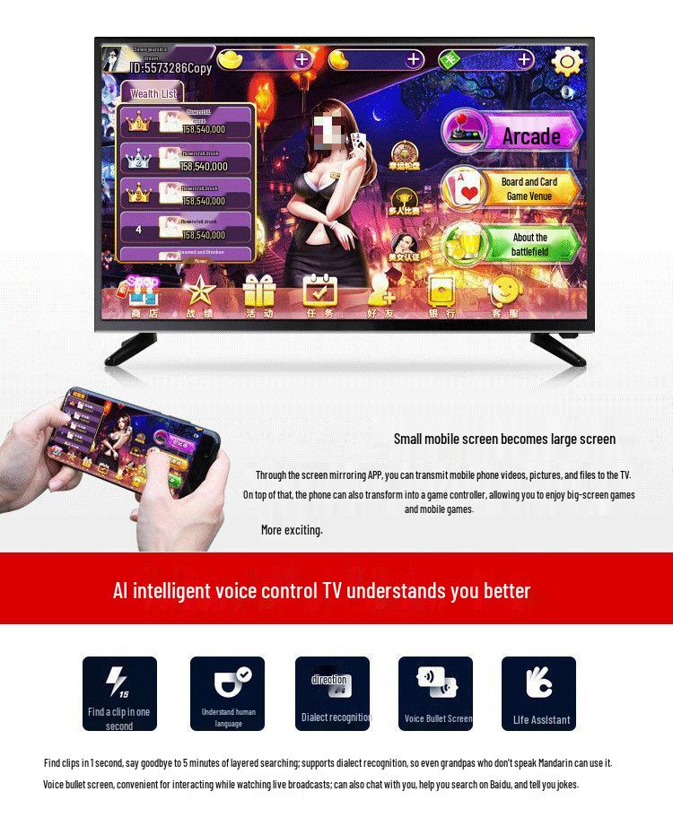 4K Smart LCD TV - Available in 32, 42, 43, 50, 55, 60, and 65-inch Models