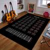 Guitar Chords Chart Design On Black Patterned Carpet a Non Slip Rug Suitable for All Seasons and Any Setting, Gift