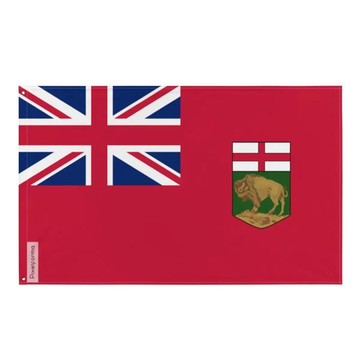 Drapeau - Manitoba - 90 x 150 cm - Polyester - Impression recto/verso - Œillets en fer