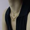 Gold-Plated Double Layer Moon & Star Pendant Necklace for Women, Personalized and Colorfast Titanium Steel, Hip Hop Style.