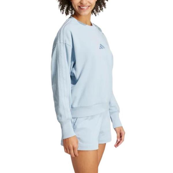 adidas Lässiger Rundhals Pullover mit langen Ärmeln Sweatshirt Damen Sweatshirt Blau IY6852