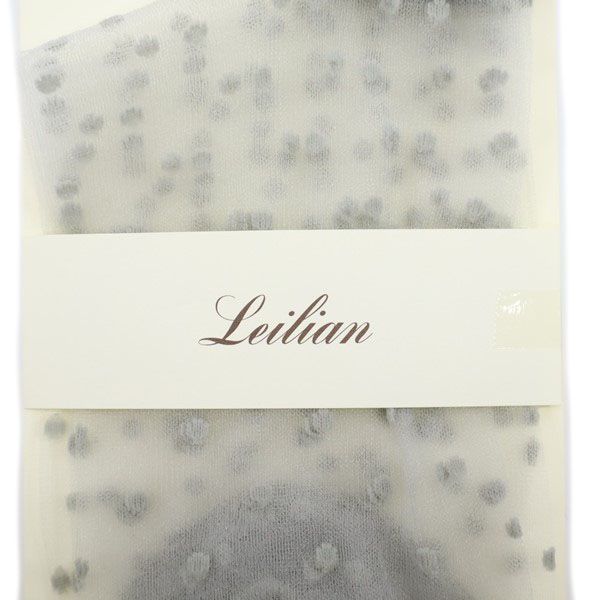 unused Leilian Dot Pattern See through socks 23-9.4" gray Sheer socks Women Used