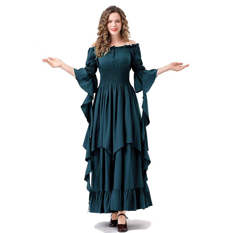 Cosplay Nouveau Adulte Dames Médiéval Vintage Cour Reine Robe Bal Scène Performance Costume Vêtements pour Femmes