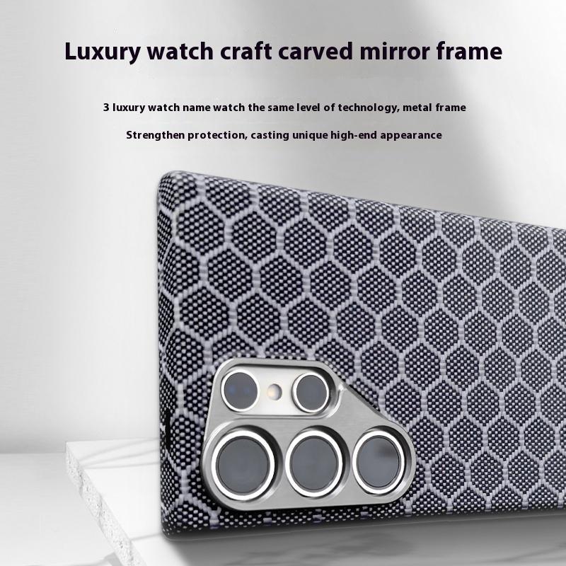 For Samsung Galaxy S24 Ultra Case Ultra Thin Aramid Fiber Honeycomb Texture Phone Cover