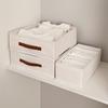 1pc Beige Foldable Storage Organizer Box for Underwear, Bras, Ties & Accessorie Storage Bins