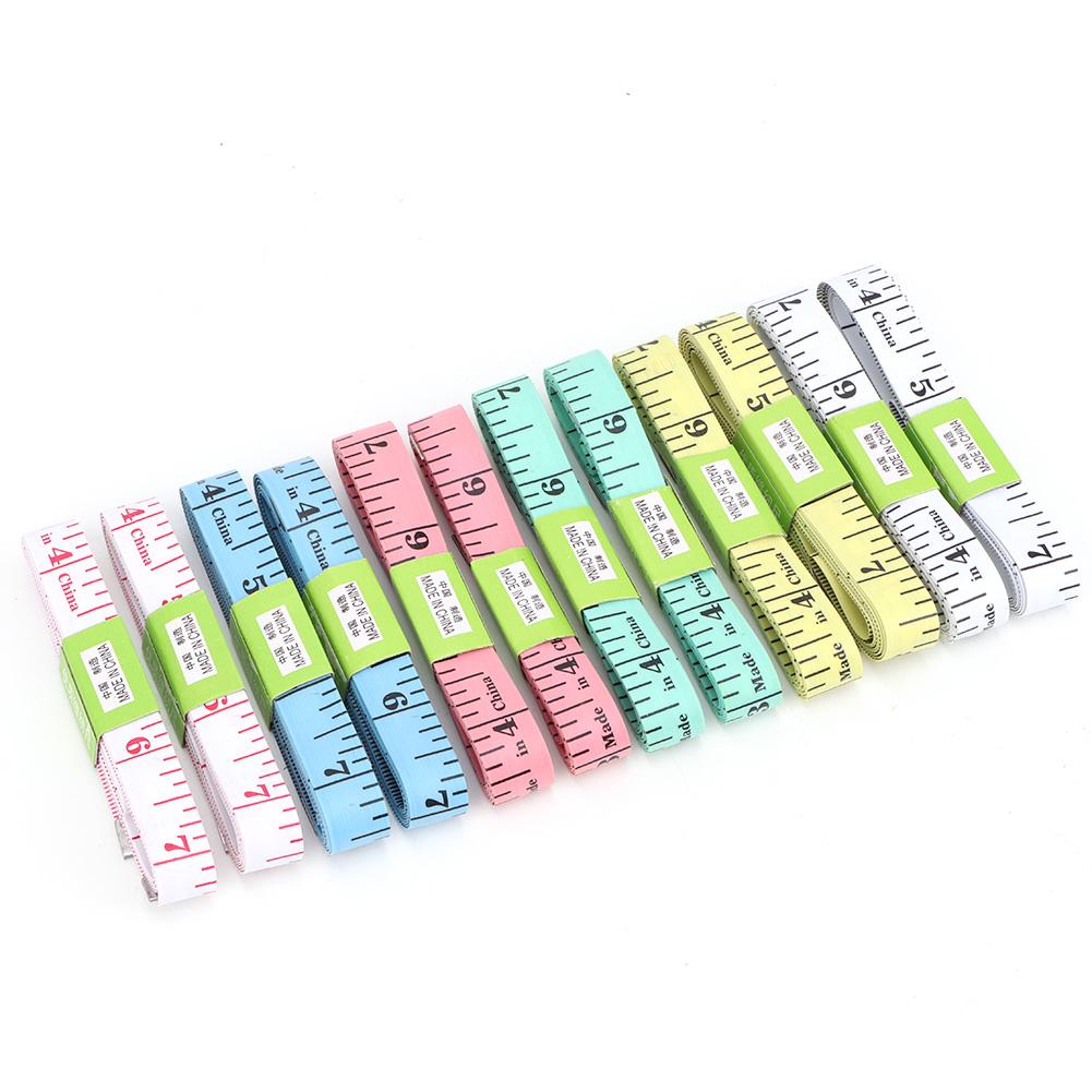 12pcs 150cm 60 Body Measuring Ruler Sewing Tailor Measuring Tape Soft Flat Sewing Ruler
