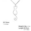 Teamer Cat Kitten Pendant Necklace Stainless Steel Pet Animal Necklace Cute Funny Cat Daily Jewelry for Women Girls No Rust