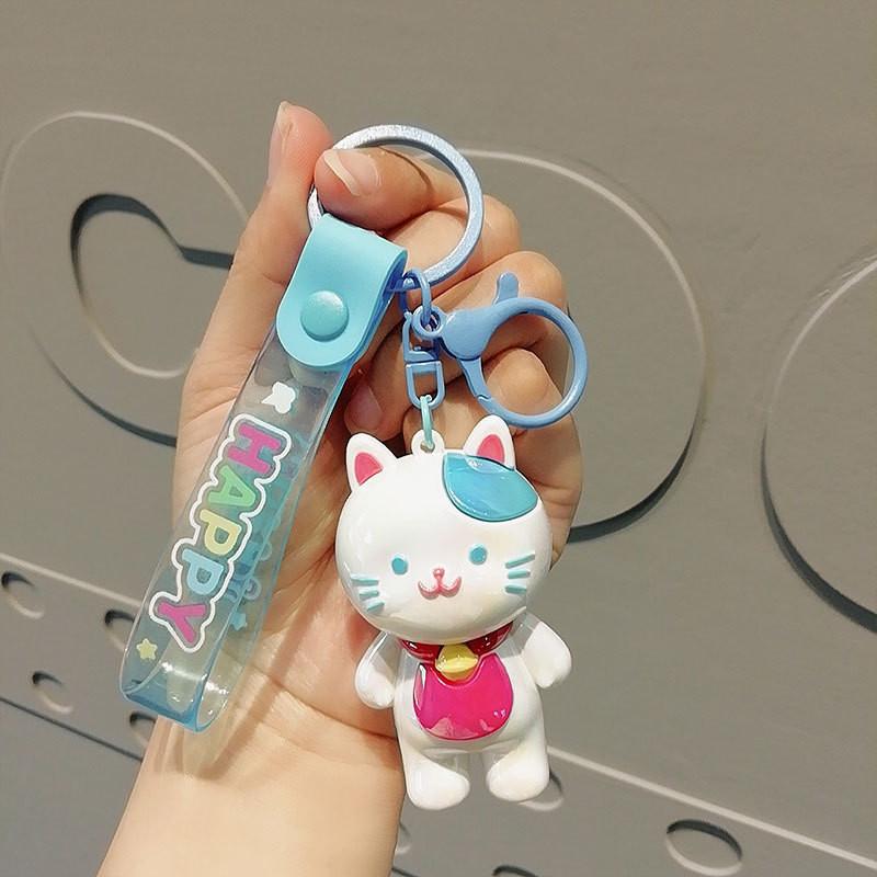Adorable Electroplated Pvc Cartoon Eyed Dog Keychain Perfect For Gifts