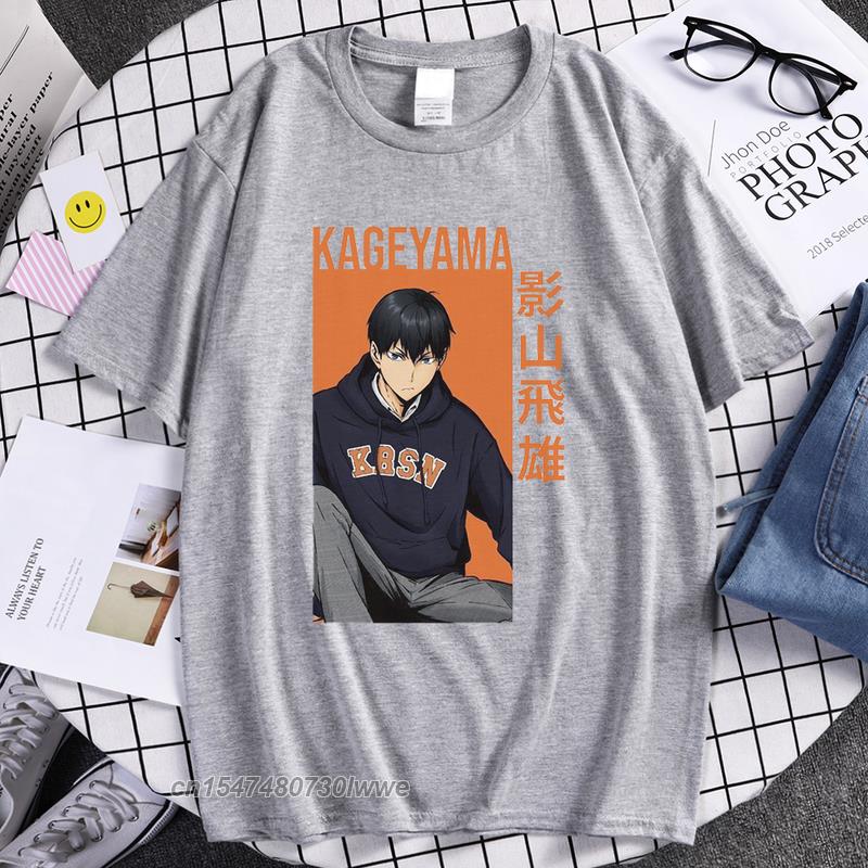 Cartoon Kageyama Tobio Anime Tshirts Unisexs Hip Hop Fashion Funny Tee Shirts Casual Brand Tops Volleyball Club Unisex Tshirt