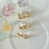 Elegant Adjustable Pearl Ring For Women Unique Design Highend Fashion Statement Jewelry