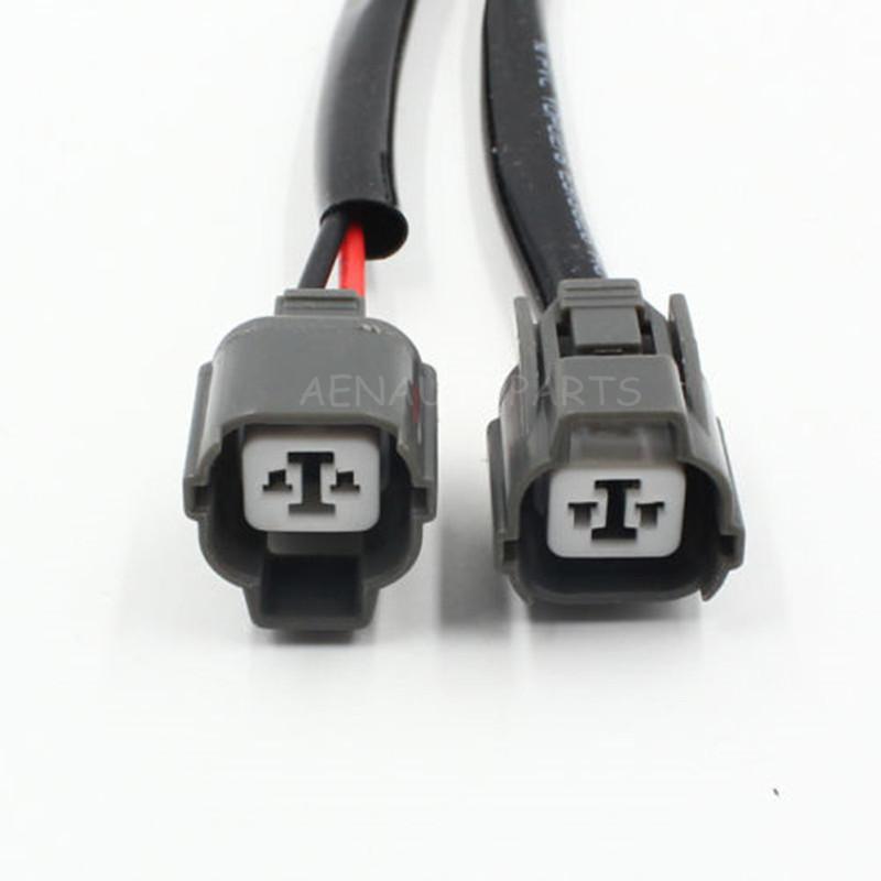 2pcs 9005/9006 To D2/D4 Xenon Power Plug Connector Harness Wire for Mitsubishi Acura Honda Mazda HID Xenon Ballast
