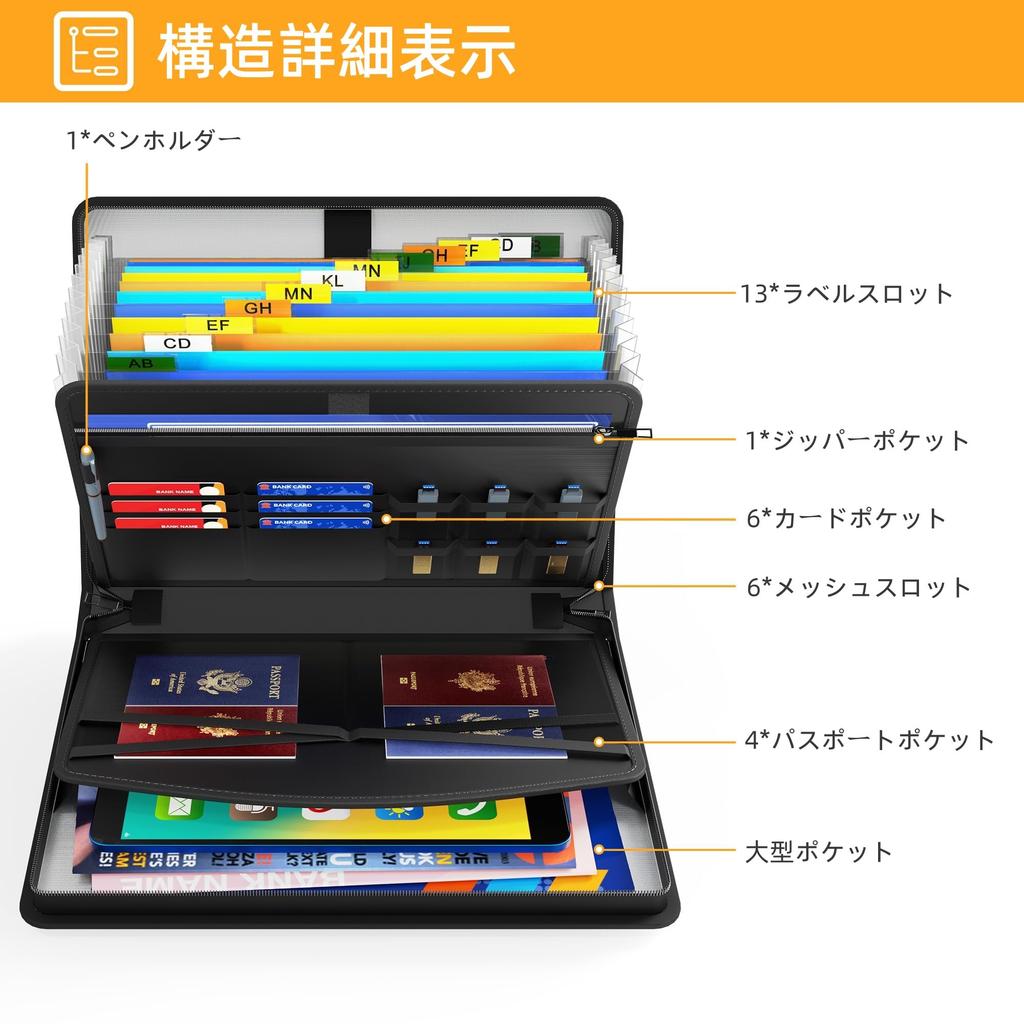 Fireproof File 13 Fireproof Document Portable Fireproof Safe for Business and File Folder with Size 2800℃ Case, Pockets, Clear, Home, Zipper,