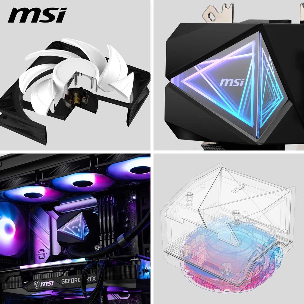 MSI MAG CORELIQUID I360 360mm Simple Water Cooling CPU Cooler Black FN2489