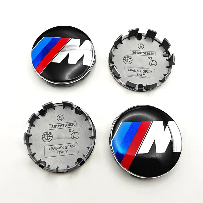 2026 Hot 4PCS 56/60/68mm Car Hub Cap Decor Sticker Badge Wheel Center Covers Decal Auto Accessories For BMW M E36 E46 E60 E90 F10 E36 G20
