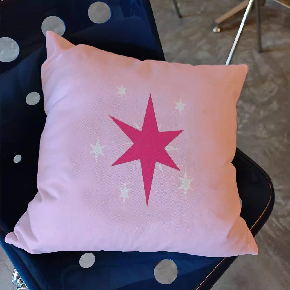 Cute L-little-P-ponyS Cushion Cover Polyester Sofa Cushions Decorative Throw Pillows Home Decoration Pillowcover
