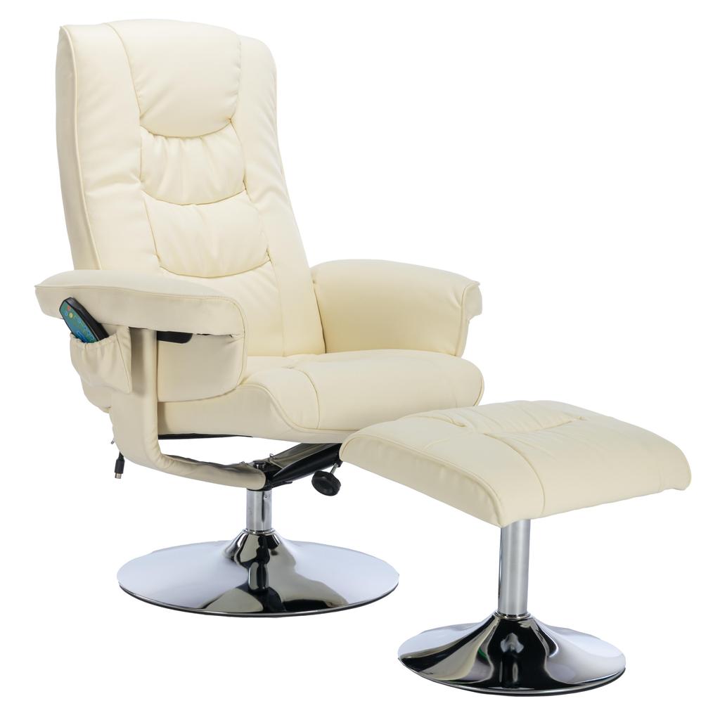 Gray Linen Manual Reclining Massage Office Chair Adjustable Home Furniture for Living Room