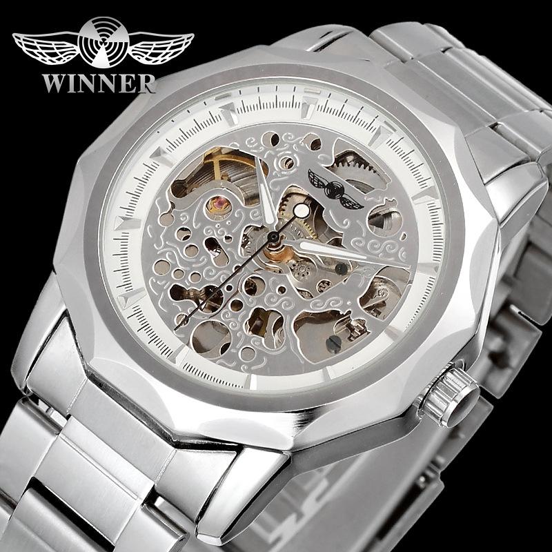 Mechanical Watch, Winner Mechanical Automatic Watch, Men'S Steel Belt Watch, Gold Men'S Watch