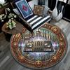 Steampunk DJ Gear Round Area Rug Under Office Chairs Bedroom Living Room Home Decor
