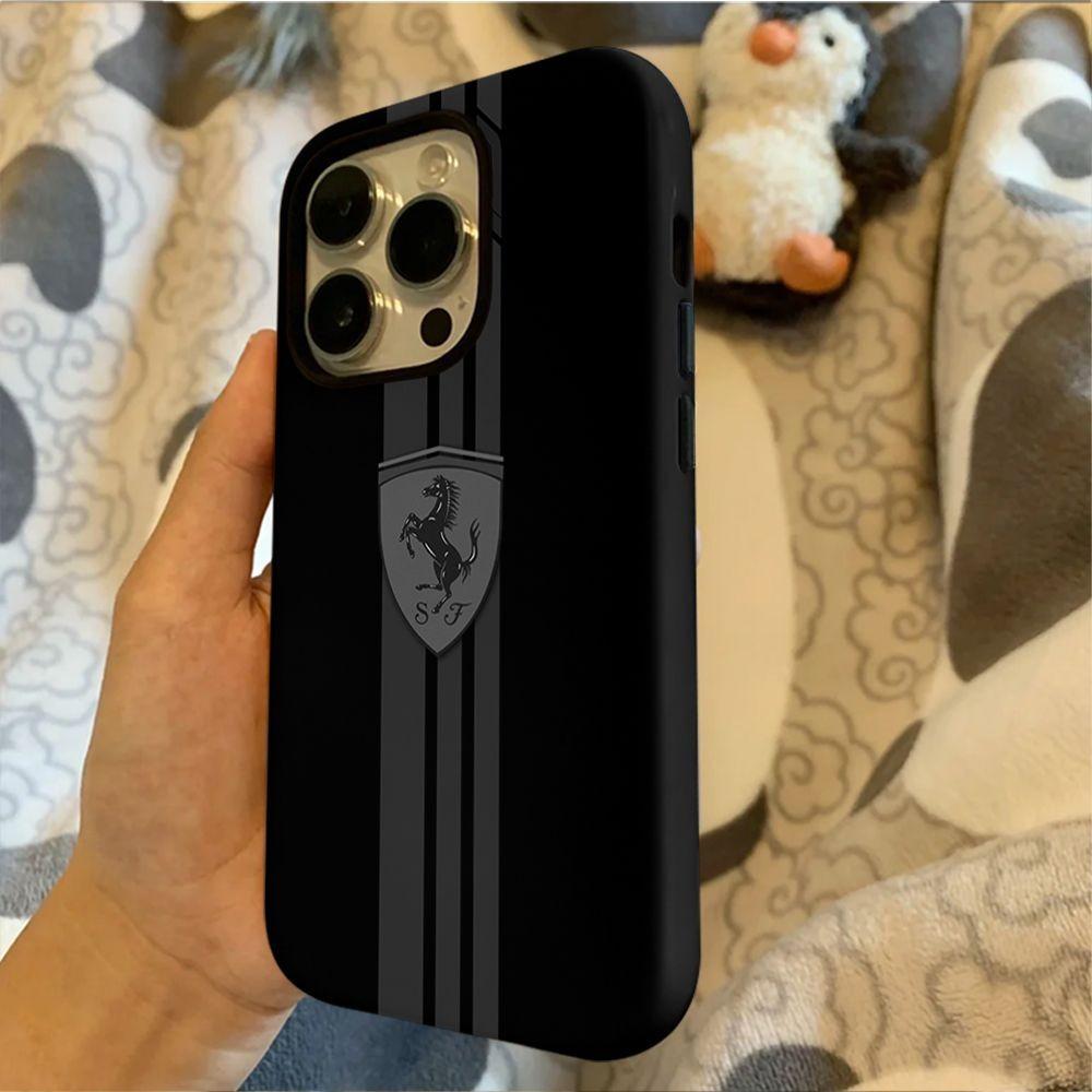 Custodia Lussuosa F-Ferrari-F per Telefono Copertura Protettiva con Logo Ferrari per iPhone 17 16 15 14 13 12 11 Pro Max 7 8Plus XR XS MAX Accessori