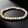 Pulsera de Ópalo Natural Para Mujeres Cuerda Elástica Extensible Joyería de Cristal Curativo Ayuda a Mantener el Equilibrio Emocional