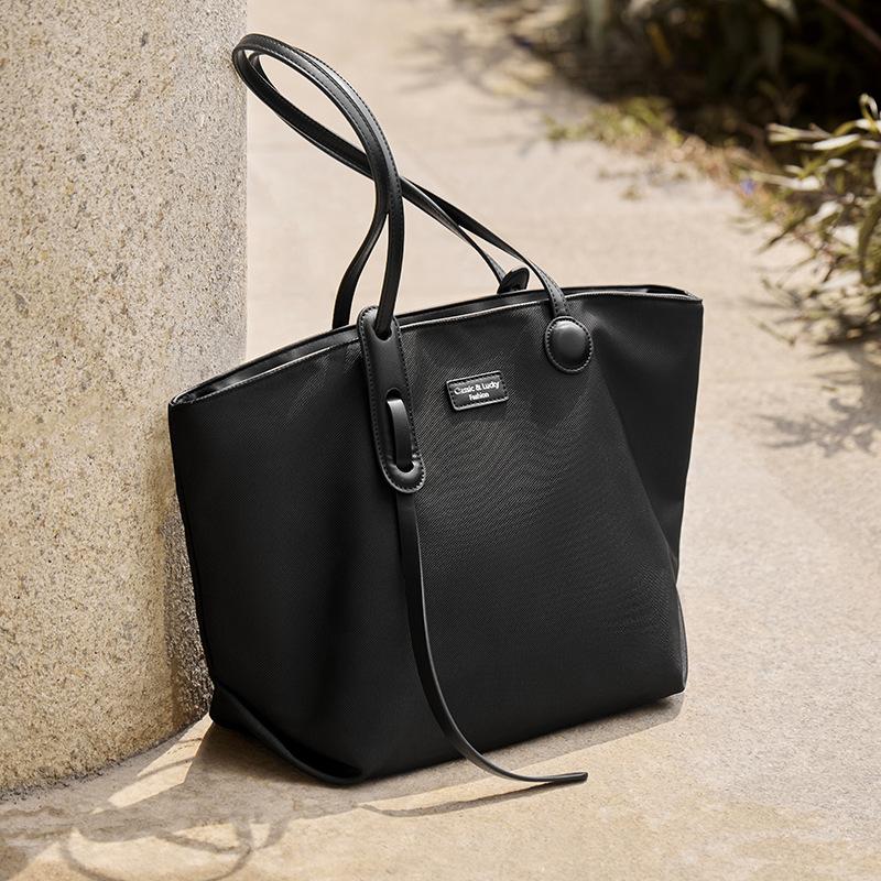 

Mrs. Qiao Bag 2025 New Trendy Handbag for Women Large Capacity Canvas Fashion Shoulder Bag Tote Bag Upper Width43CM、Lower W