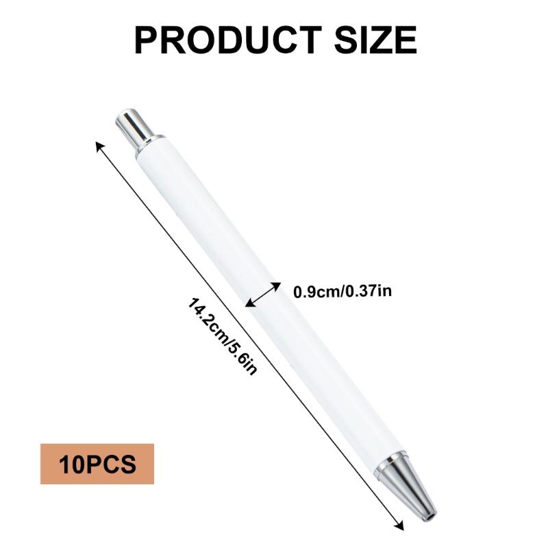 10/20Pcs Heat Transfer Retractable Ballpoint Pen with Shrink Films Sublimation Pen Blank for Full Printing Ballpoint Pen