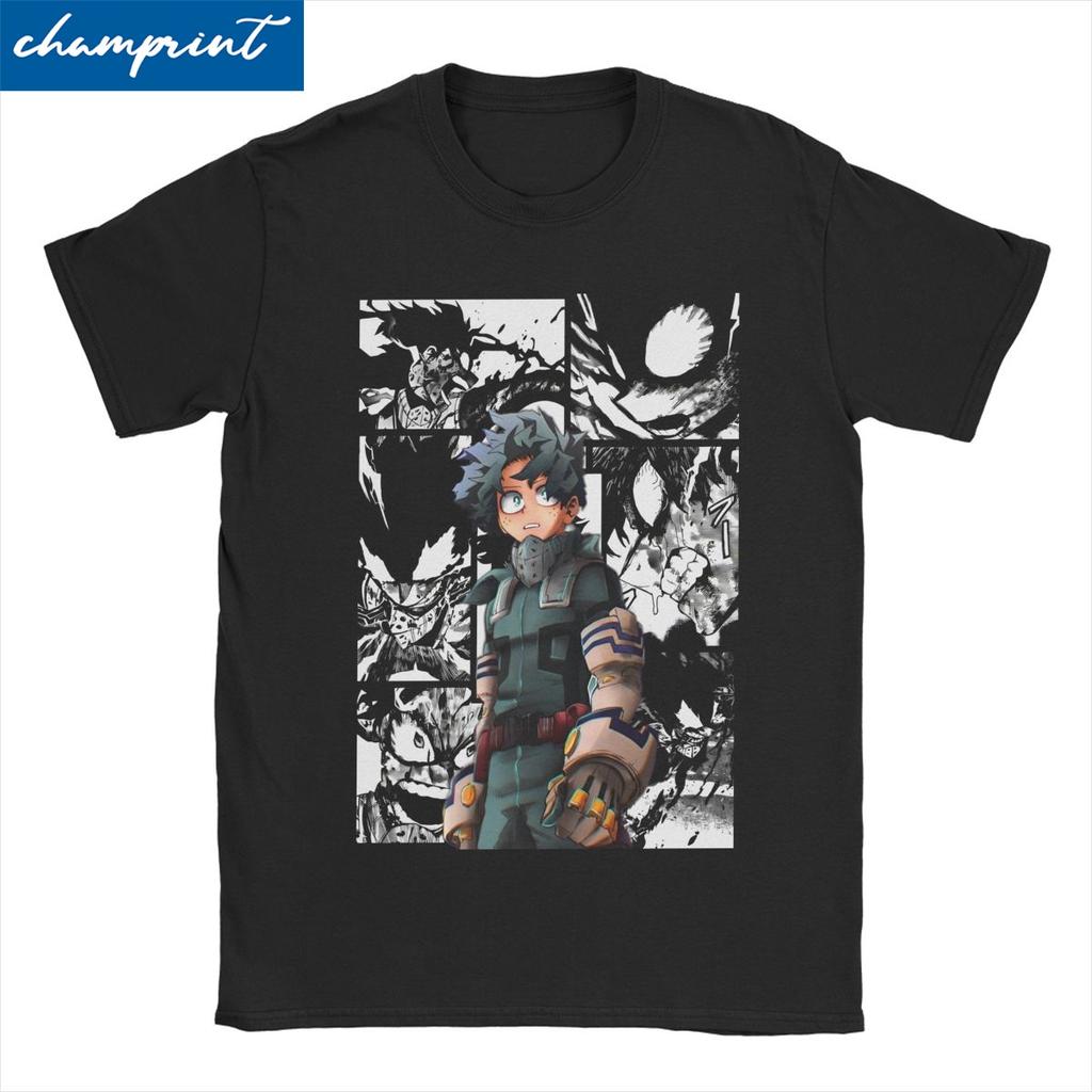 Men Women's My Hero Academia Izuku Midoriya T Shirt Japanese Anime 100% Cotton Tops Leisure Short Sleeve Tees Summer T-Shirts