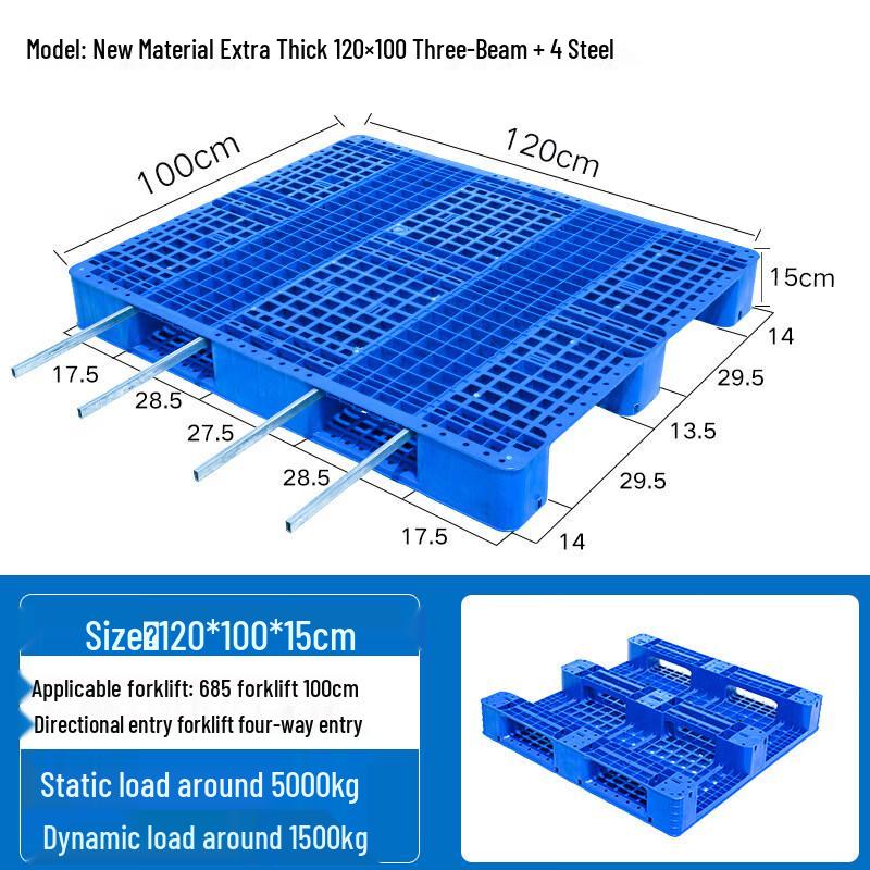 Heavy-Duty Grid Plastic Forklift Pallet